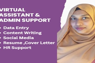 be your virtual assistant for admin, HR, and content services