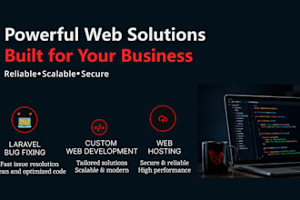 fix laravel bugs and develop custom web features
