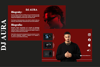 music epk electronic press kit artist bio dj producer singer band media kit rap