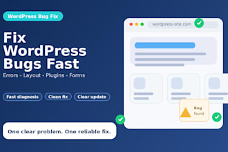 fix wordpress bugs, errors, and issues