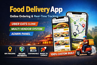 build restaurant food delivery app with online ordering and real time tracking