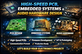 design high speed pcb, embedded systems and audio hardware
