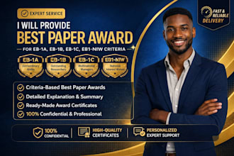 provide best paper award for eb1a, eb1b,eb1c, eb1 niw criteria