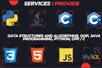 python c cpp oop data structure java and algorithms programing task projects
