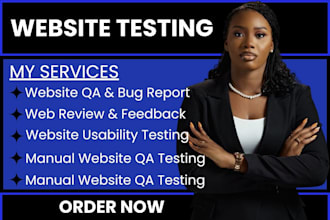 do website QA testing, usability testing and bug report