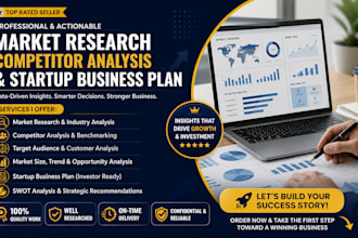 professional market research, competitor analysis and startup business plan