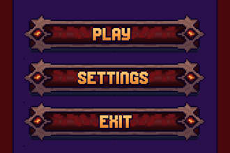 create pixel art assets, tilesets and game UI for your game