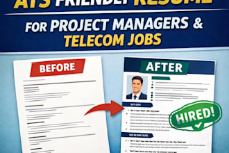 write ats friendly resume for telecom, IT and experienced professionals