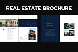 design real estate brochure, company profile, buyers welcome guide booklet