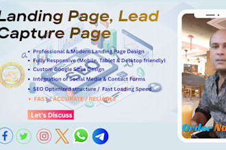 design a high converting google sites landing page or lead capture page
