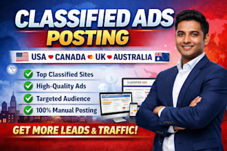 manually post classified ads in USA UK canada australia