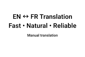 translate english to french or french to english manually