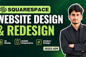 do modern squarespace website design or redesign squarespace website