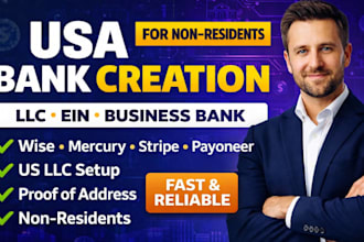 open US bank account llc formation ein wise mercury, stripe, payoneer