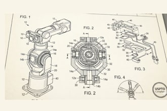 create uspto compliant patent drawings for utility and design patents