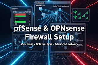 setup pfsense opnsense firewall network VPN ipsec and wifi solution