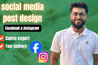 create modern canvas social media post design for instagram and facebook