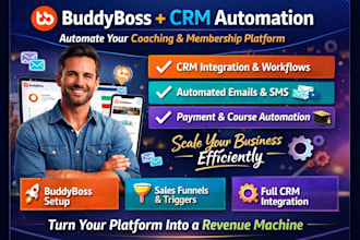 integrate buddyboss with CRM and automate your coaching or membership platform