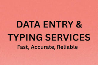do data entry and typing services