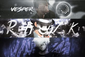 create banner and logo , gfx , 3d , glitch