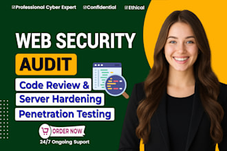 web security audit, penetration testing, code review and server hardening