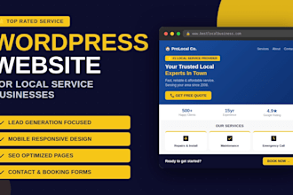 build wordpress website for local service business that gets leads