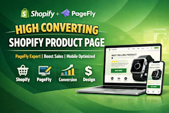 design a high converting shopify product page with pagefly