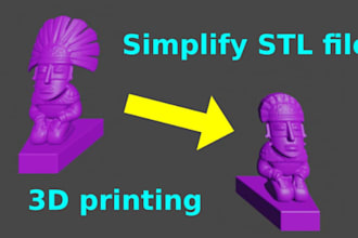 repair, edit and modify stl files for 3d printing, product design, obj
