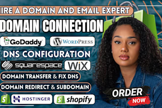 connect domain in godaddy, wix, squarespace or fix dns email
