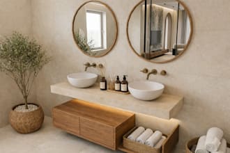 design bathroom interior 3d and details