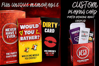 design playing card game fun card party card drinking card adult couples cards