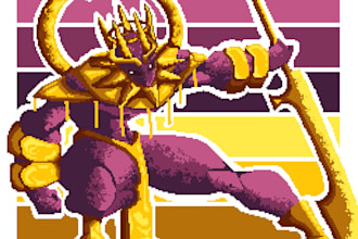 design professional pixel art characters and sprites for game and advertisement
