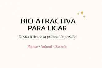 write or translate your bio to make it sound engaging