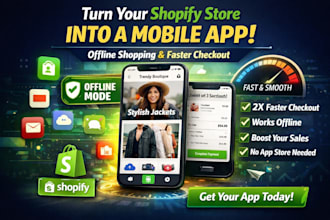 build shopify store progressive web app with offline shopping and fast checkout