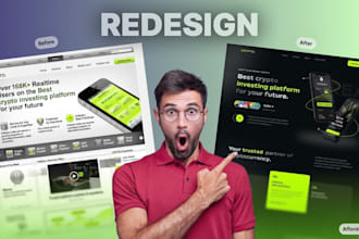do figma landing page design, website UI UX redesign