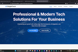 cerate web site and web development