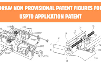 draw custom non provisional patent figures for uspto application patent
