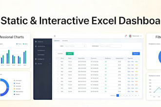 build a professional excel dashboard with data analysis