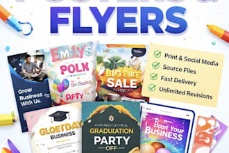 design professional canva poster, flyer or social media post