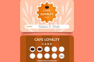 do elegant,colorful loyalty card for your brand
