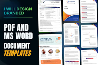 design branded pdf and ms word document templates