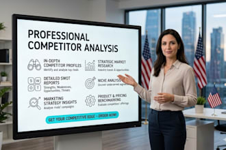 write a detailed competitor analysis, market research and swot analysis