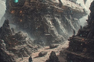 create star wars and sci fi illustration