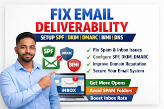 fix german email deliverability and setup spf dkim dmarc bimi dns for inbox rate