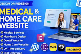 design medical home care senior care childcare assisted living clinical website