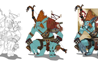 draw your character design based on your description