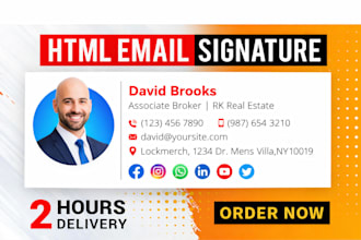 create clickable HTML email signature for gmail, outlook, apple mail