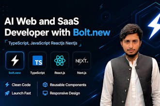 develop bolt new ai website, bolt saas web mobile apps and bolt new fix bugs