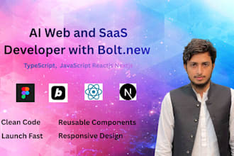 develop bolt new ai website, bolt saas web mobile apps and bolt new fix bugs