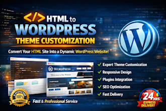 convert HTML website to responsive design wordpress website
